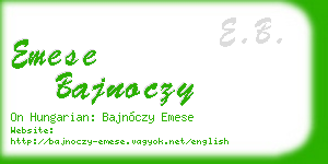 emese bajnoczy business card