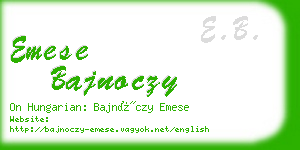 emese bajnoczy business card